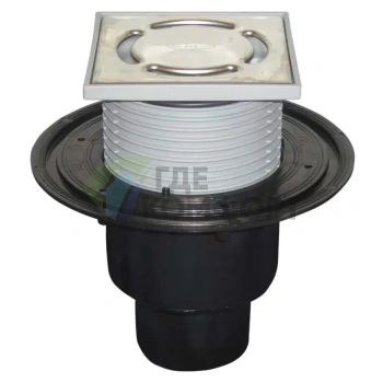 Трап HL310NPr с решеткой 115x115 мм и вертикальным выпуском DN110/75/50 - фото 1