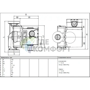 Насос циркуляционный бытовой DAB 1