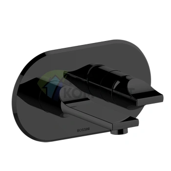 Смеситель для раковины BOSSINI APICE встраиваемый однорычажный с изливом 180 мм, матовый черный (Z00549.073) - фото 1