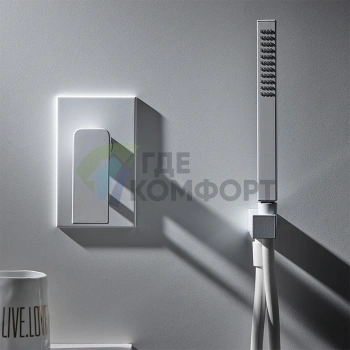 Смеситель для душа FIMA Carlo Frattini встраиваемый, на 1 источник, белый матовый (F3389X1BS) - фото 1