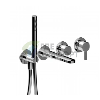 Встраиваемый смеситель для ванны Fantini Lame с ручным душем, 2 выхода, хром (24 02 M120B) - фото 1