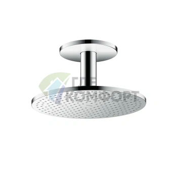 Верхний душ AX ShowerSolution 300 мм с 2 струями и держателем, потолочный монтаж, хром (35304000) - фото 1