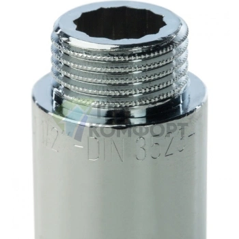 Удлинитель STOUT латунный 1/2 x 40 хромированный - фото 3