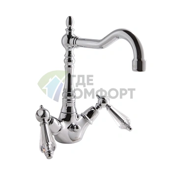 Смеситель для раковины FIMA Carlo Frattini Herend Chic: хром с кристаллами SWAROVSKI (F5411CCR) - фото 1