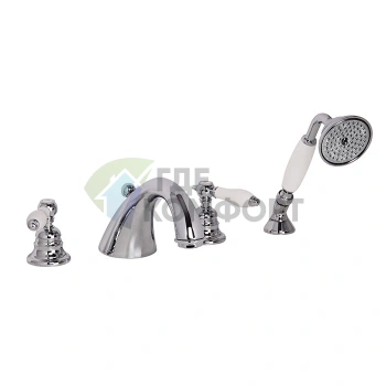 Смеситель для ванны FIMA Carlo Frattini Herend с душевым комплектом, хром (F5414CR) - фото 1