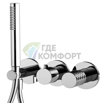 Смеситель встраиваемый FIMA Carlo Frattini SPILLO TECH с ручным душем, хром (F3049X8XCR) - фото 1