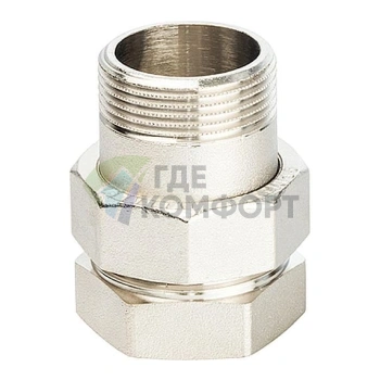 Разъемное соединение STOUT американка ВН с резиновым уплотнением 1 1/4 никелированное - фото 2