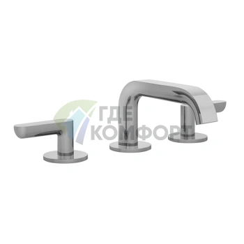 Смеситель для раковины Fantini Icona Deco с нажимным донным клапаном, хром (53 02 R104) - фото 1