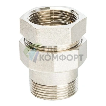 Разъемное соединение STOUT американка ВН с резиновым уплотнением 1 1/4 никелированное - фото 1