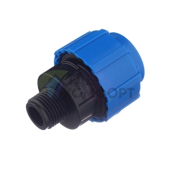 Муфта с наружной резьбой 25x1/2 ПНД Политэк - фото 2