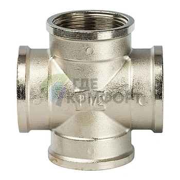 Крестовина STOUT ВВ 1 1/2 внутренняя резьба никелированная - фото 2