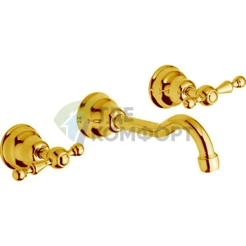 Роскошный золотой смеситель CISAL Arcana America для настенного монтажа (AA00351024) - фото 1