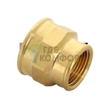 Муфта переxодная ВВ 1x3/4 бронза Viega - фото 1