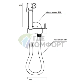 Гидроершик Kerasan Nolita в никелевом исполнении (923294 ni) - фото 2
