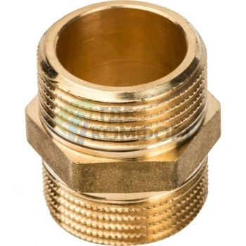 Ниппель STOUT НН 3/4 наружная резьба латунный - фото 3