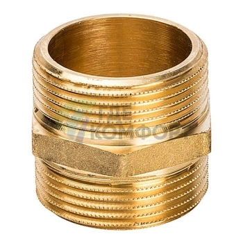 Ниппель STOUT НН 1 1/4 наружная резьба латунный - фото 1