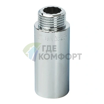 Удлинитель STOUT латунный 1/2 x 55 хромированный - фото 1