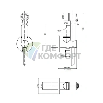 Встраиваемая душевая система FIMA Carlo Frattini Collettivita с ручным душем и смесителем, цвет «Античная медь» (F2320/1NRA) - фото 2