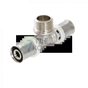 Тройник пресс с наружной резьбой 20х1/2х20 Valtec - фото 4