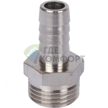 Штуцер НР 1/2x12, никелированный Stout - фото 4