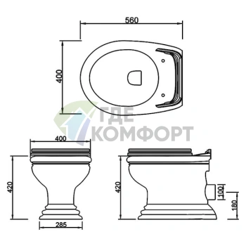 Приставной унитаз Migliore Milady BI со скрытым монтажом: элегантность и стиль - фото 3
