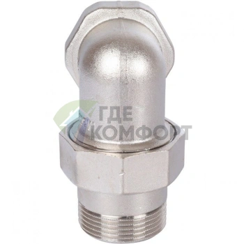 Разъемное угловое соединение американка ВН 1 1/4, уплотнение под гайкой o-ring кольцо, никелированное Stout - фото 2