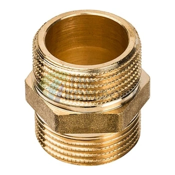 Ниппель STOUT НН 3/4 наружная резьба латунный - фото 1