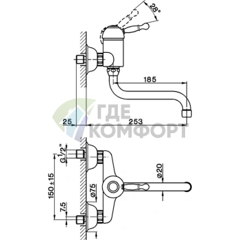 Кухонный смеситель CISAL Arcana Royal хром (AY00040021) - фото 2