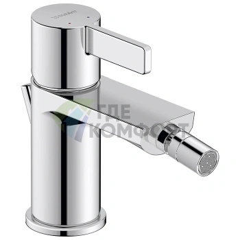 Смеситель для биде Duravit D-Neo: 1 отверстие, донный клапан, хром (DE2400001010) - фото 1