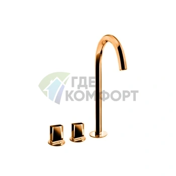 Смеситель для раковины Fantini Venezia с изливом 175 мм в цвете Matt Copper PVD (29 P9 N405SW) - фото 1