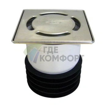 Ремонтный трап HL73Pr с решеткой 115x115 мм и вертикальным выпуском DN110 - фото 1