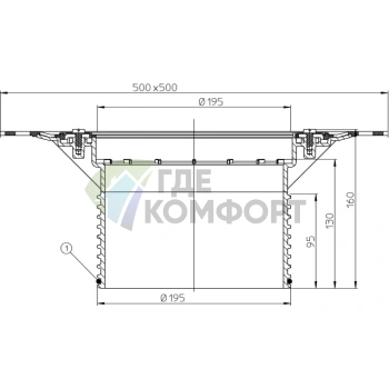 Надставной элемент HL618H с гидроизоляционным полимербитумным полотном - фото 2