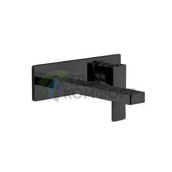 Смеситель для раковины Fantini Mint: встраиваемая модель на 2 отверстия без донного клапана, матовый черный (34 13 F813B) - фото 1