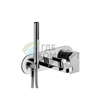 Смеситель для ванны Fantini Mare со встроенным ручным душем и изливом 140 мм, хром (51 02 E120B) - фото 1