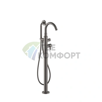 Напольный смеситель для ванны Fantini Icona Classic с ручной лейкой в цвете Matt Gun Metal PVD (53 P5 R080B) - фото 1