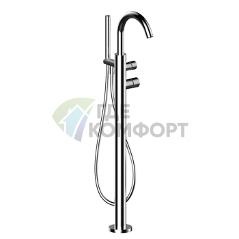 Напольный смеситель для ванны Fantini Nice с ручным душем (хром) (65 02 S080B) - фото 1