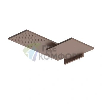 Двойной верхний душ Fantini Venezia настенный, латунь Matt Copper PVD (86 P9 8035B) - фото 1