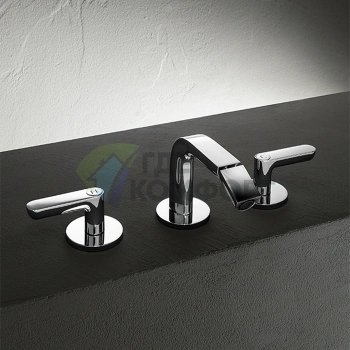 Смеситель для биде Fantini Icona Deco с донным клапаном, 3 отв., хром (53 02 R108) - фото 1