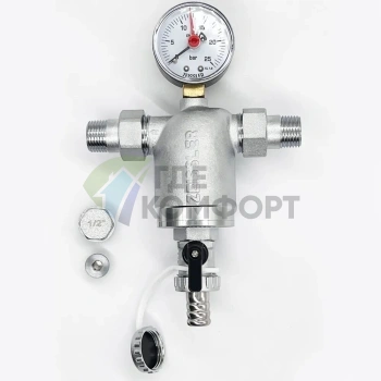 Фильтр Zeissler 100 мкм, с манометром, ZSf.302.0104N 1/2