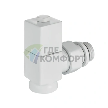 Набор дизайн-вентилей Royal Thermo CUBE 1/2 белый, RTE 56.0007, НС-1422577 - фото 4