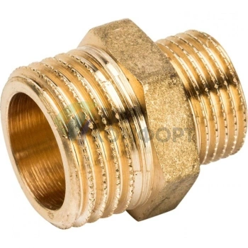 Ниппель STOUT НН переходной 1/2 х 3/8 латунный - фото 4