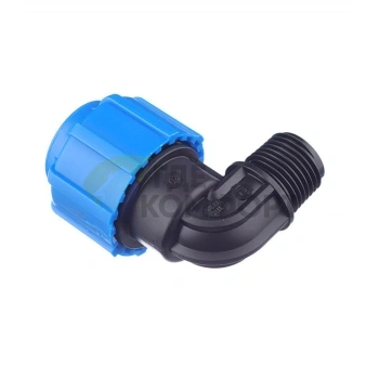 Уголок с наружной резьбой 20x1/2 ПНД Политэк - фото 1