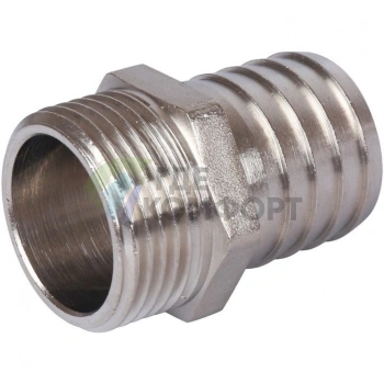 Штуцер НР 1x30 мм, никелированный Stout - фото 3