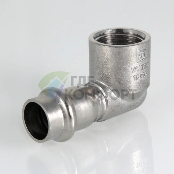 Пресс-угольник с внутренней резьбой 18 мм х 1/2 из нержавеющей стали VTi.952.I.001804 VALTEC (ВАЛТЕК) - фото 4