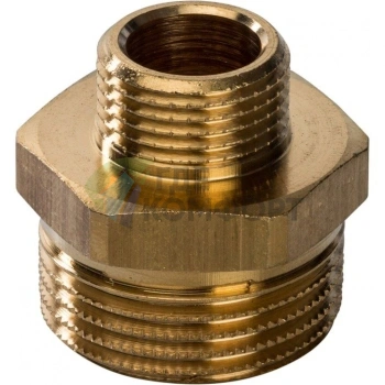 Ниппель STOUT НН переходной 3/4 x 3/8 латунный - фото 2