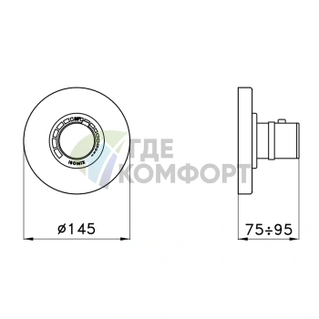 Термостатический смеситель для душа Stella Timeaster IS3293 хром (BT 06010 CR00) - фото 2