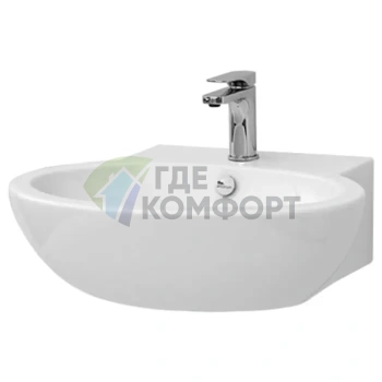 Раковина Artceram FILE 20 подвесная 60х51 см с 1 отв под смесительитель со слив-переливом цвет белый - фото 1