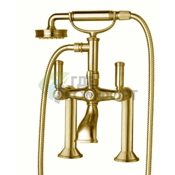Смеситель для ванны Bossini Liberty с переключателем и золотым покрытием (Z001106.021) - фото 1