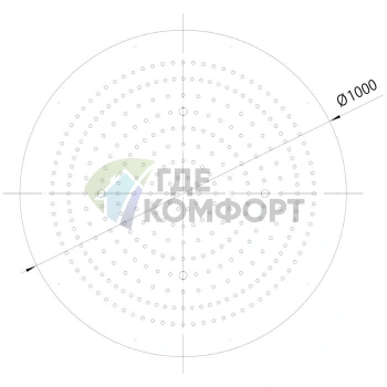 Верхний душ BOSSINI DREAM-XL OK 1000 мм, хром (WI0377.030) - фото 2