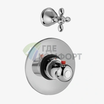Термостатический встроенный смеситель для душа Carlo Frattini Fimatherm Elizabeth, хром (F5113X1CR) - фото 1